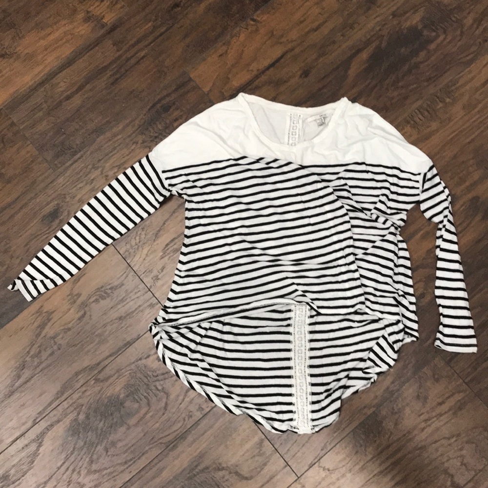 Amuse Society high low striped top